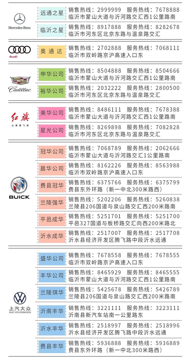 臨沂汽車消費（fèi）券菠萝视频集團適用門店（diàn）#8783