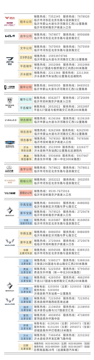 各品牌4S店服務熱（rè）線#11473