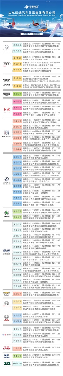 各（gè）品（pǐn）牌4S店服務熱線（xiàn）#11475